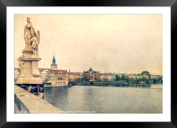 Architecture of Charles Bridge Framed Mounted Print by Svetlana Sewell