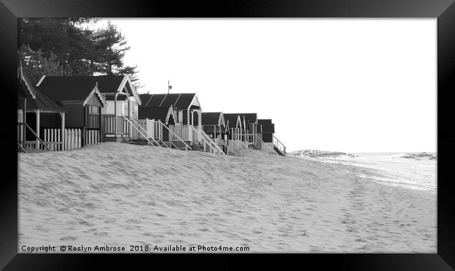Beach Huts Well-Next-The-Sea Framed Print by Ros Ambrose