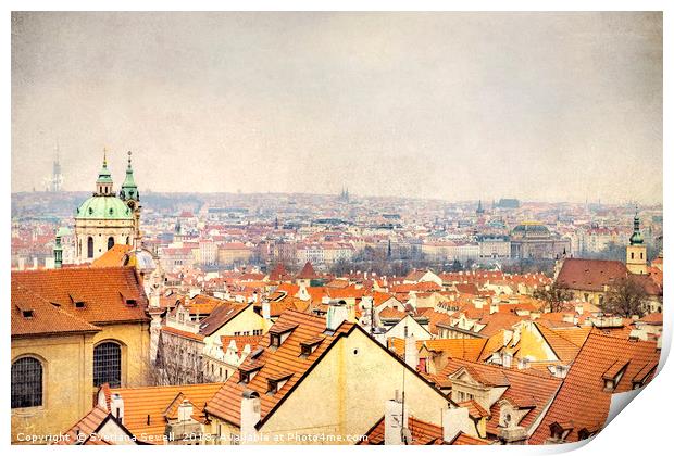 Roofs of Prague Print by Svetlana Sewell