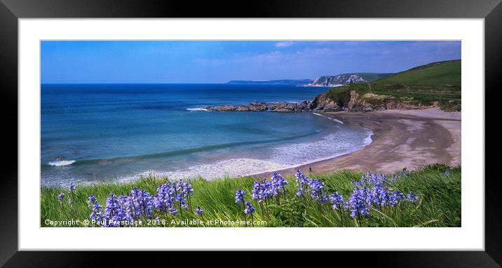 Challaborough Beach, South Devon Framed Mounted Print by Paul F Prestidge