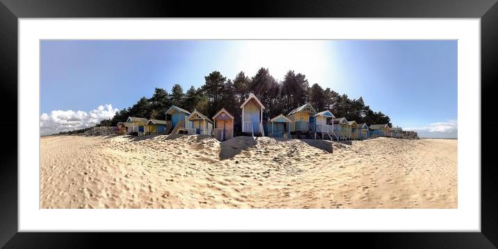 Beach huts - Wells-Next-The-Sea  Framed Mounted Print by Gary Pearson