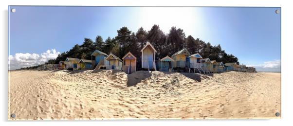 Beach huts - Wells-Next-The-Sea  Acrylic by Gary Pearson