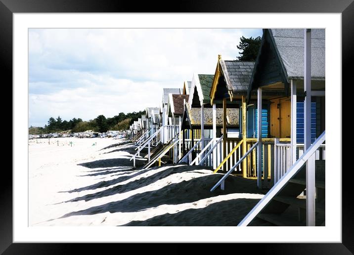 Beach huts - Wells-Next-The-Sea in Norfolk  Framed Mounted Print by Gary Pearson