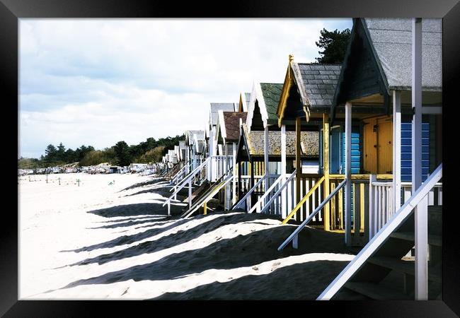 Beach huts - Wells-Next-The-Sea in Norfolk  Framed Print by Gary Pearson