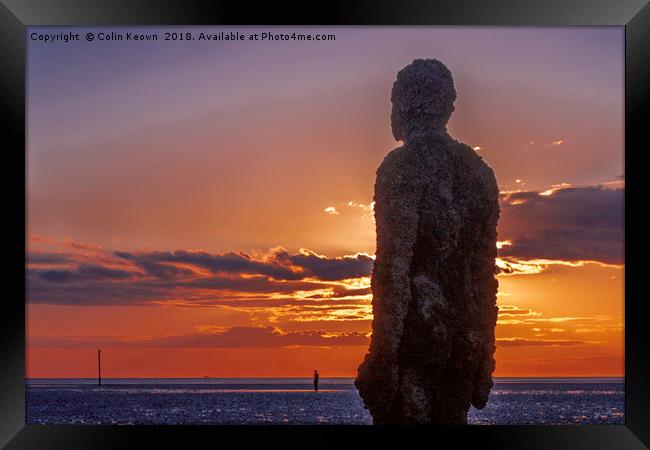 Anthony Gormley's 'Another Place' Framed Print by Colin Keown