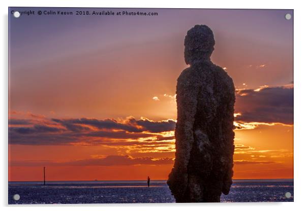 Anthony Gormley's 'Another Place' Acrylic by Colin Keown
