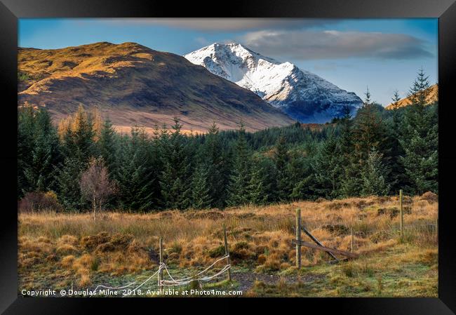 Ben Lui from Dalrigh Framed Print by Douglas Milne