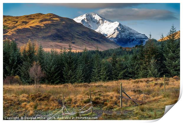 Ben Lui from Dalrigh Print by Douglas Milne