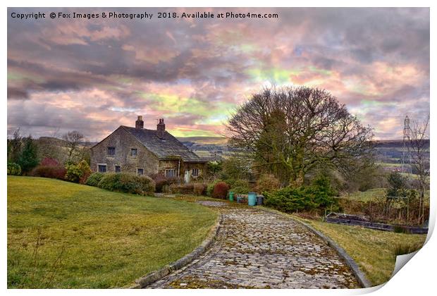 A countryside house in lancashire Print by Derrick Fox Lomax