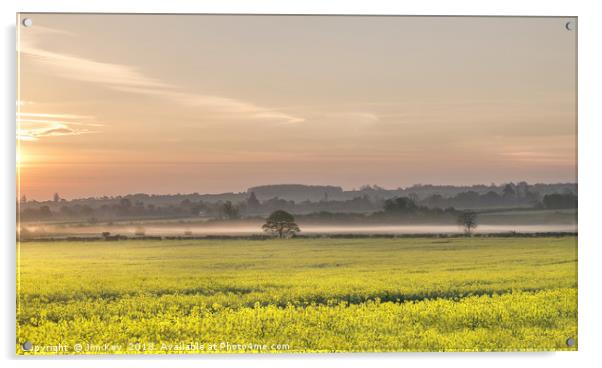Springtime and a Misty Sunrise Acrylic by Jim Key