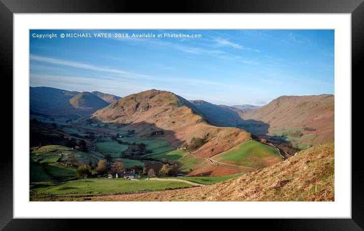 Martindale from Hallin Fell Framed Mounted Print by MICHAEL YATES