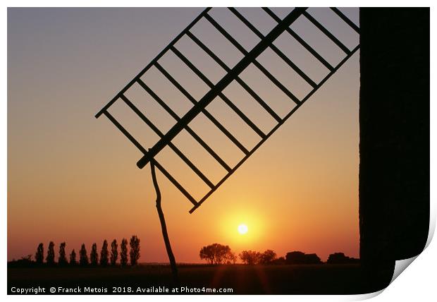 Windmill Print by Franck Metois