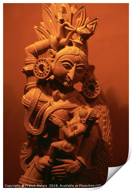The hindu goddess Print by Franck Metois