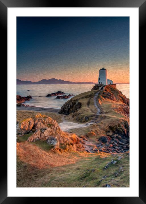 Twr Mawr  Sunset Framed Mounted Print by Paul Andrews