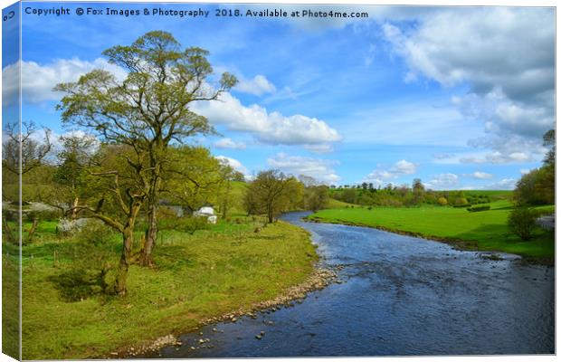 River Ribble at paythorne Canvas Print by Derrick Fox Lomax