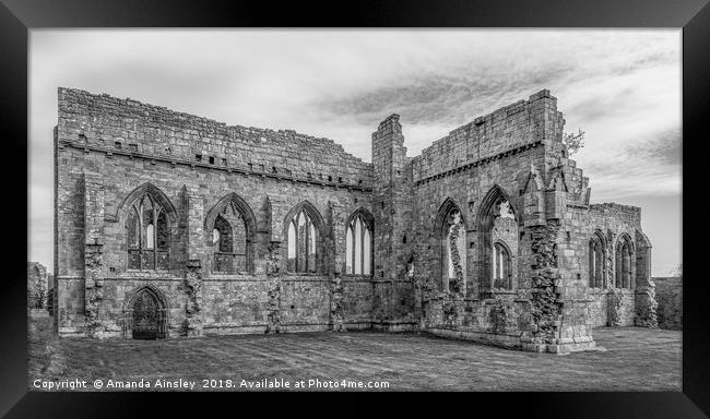 Ancient ruins of Egglestone Abbey Framed Print by AMANDA AINSLEY