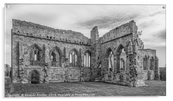 Ancient ruins of Egglestone Abbey Acrylic by AMANDA AINSLEY