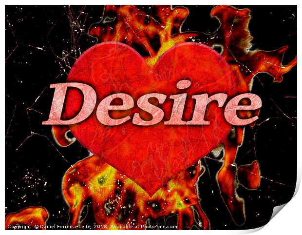 Desire Concept Background Illustration Print by Daniel Ferreira-Leite
