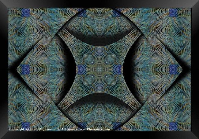 Complex Turquoise² Framed Print by Florin Birjoveanu