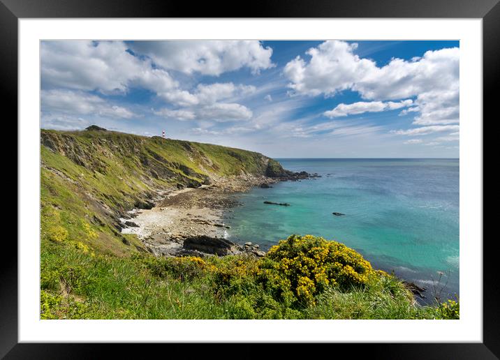 Platt cove - Gribbin head - Cornwall Framed Mounted Print by Eddie John