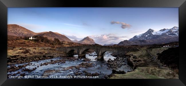 The Black and Red Cuillin mountains from Sligachan Framed Print by Phill Thornton