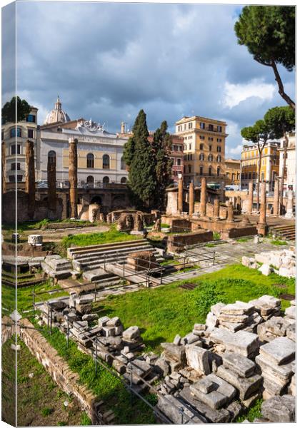 Largo di Torre Argentina  Canvas Print by Andrew Michael