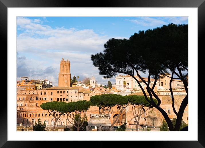 Ancient Rome city skyline Framed Mounted Print by Andrew Michael