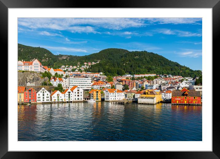 Bergen scenic waterfront Framed Mounted Print by Andrew Michael