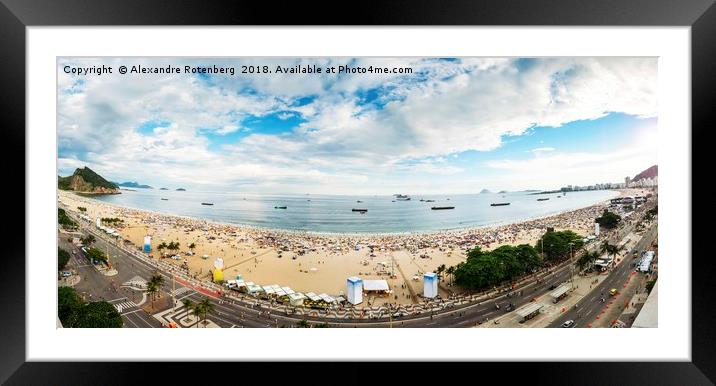Panorama of Copacabana, Rio de Janeiro, Brazil  Framed Mounted Print by Alexandre Rotenberg