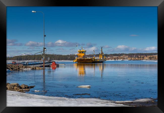 Ferry in Sweden Framed Print by Hamperium Photography