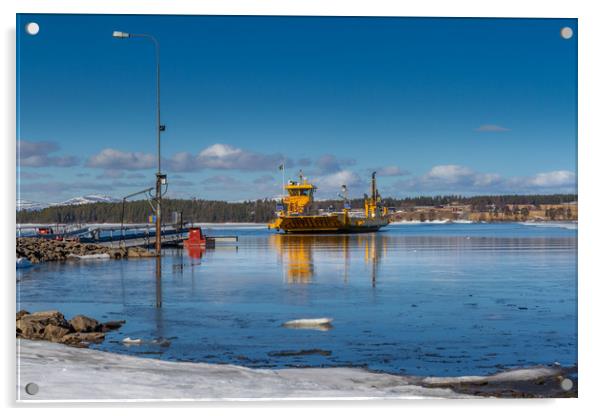 Ferry in Sweden Acrylic by Hamperium Photography