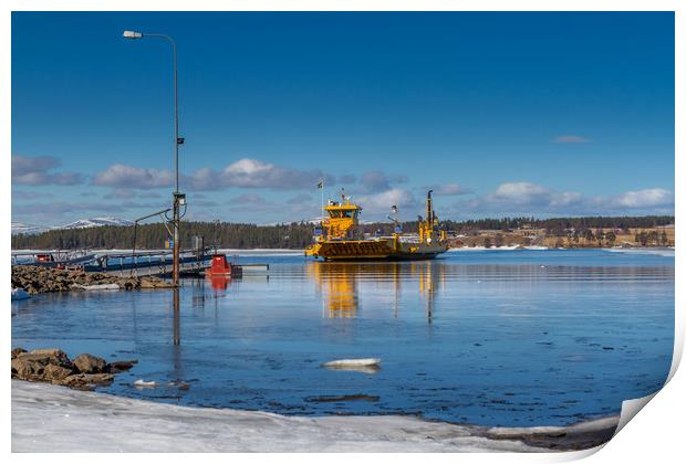 Ferry in Sweden Print by Hamperium Photography