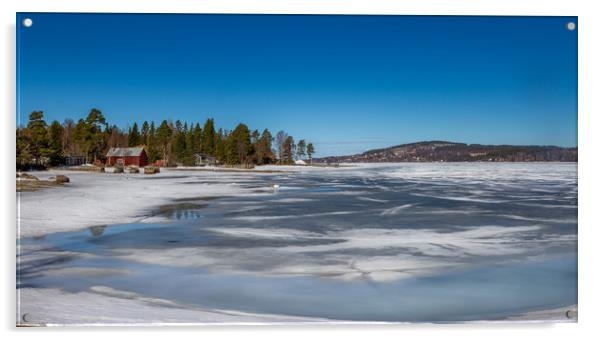 last ice of the year Acrylic by Hamperium Photography