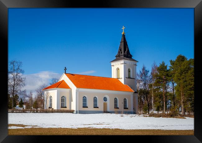 Church in Sweden Framed Print by Hamperium Photography