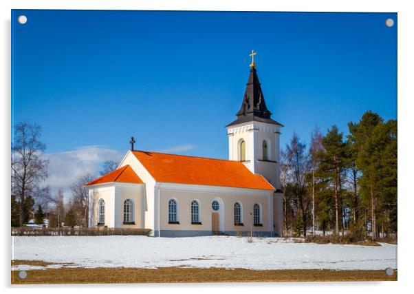 Church in Sweden Acrylic by Hamperium Photography