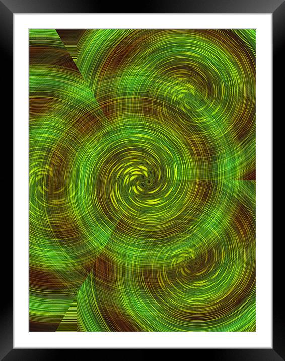 illusion swirl Framed Mounted Print by kelly Draper