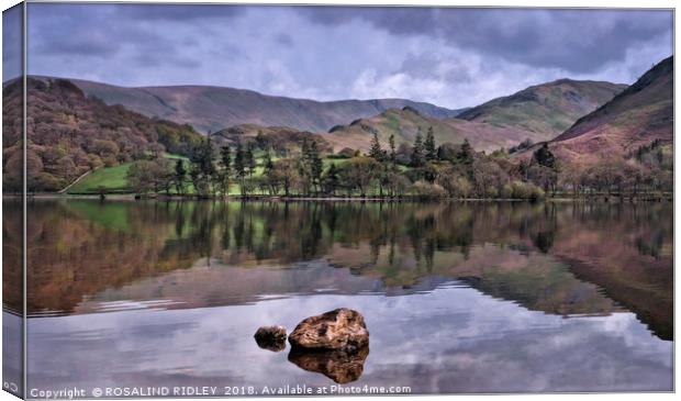 "Reflections across Ullswater" Canvas Print by ROS RIDLEY