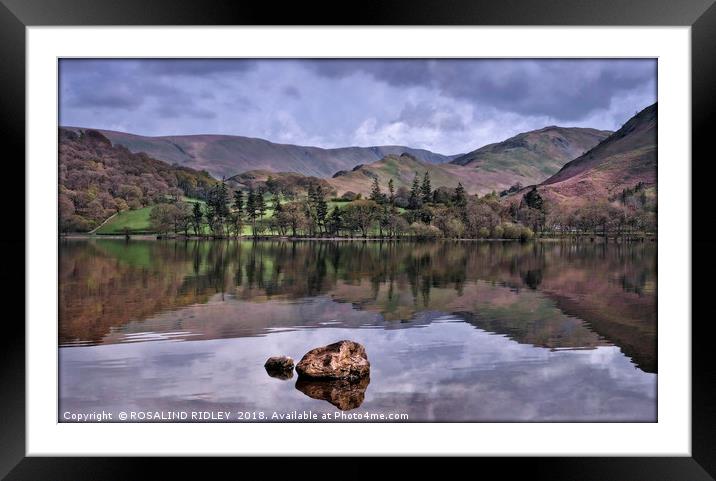 "Reflections across Ullswater" Framed Mounted Print by ROS RIDLEY