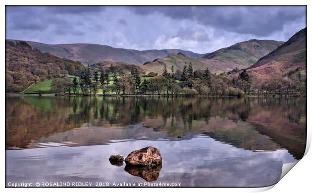 "Reflections across Ullswater" Print by ROS RIDLEY