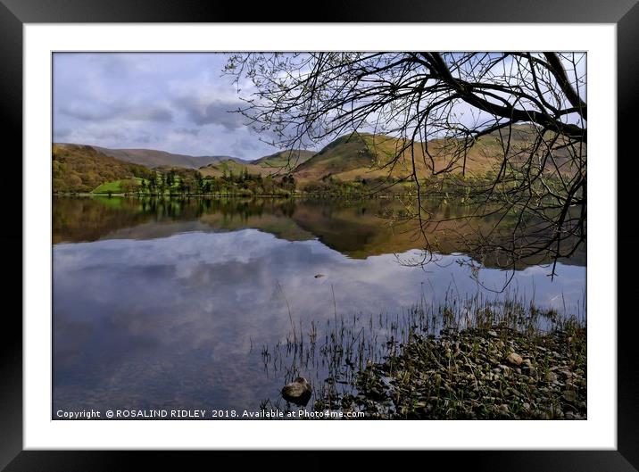 "Reflections across Ullswater 2" Framed Mounted Print by ROS RIDLEY
