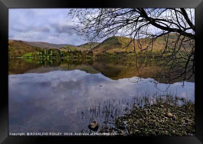 "Reflections across Ullswater 2" Framed Print by ROS RIDLEY