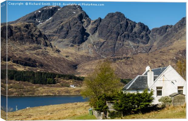 Blaven from the Isle of Skye township of Torrin Canvas Print by Richard Smith