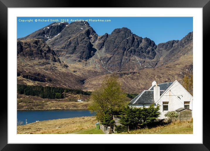 Blaven from the Isle of Skye township of Torrin Framed Mounted Print by Richard Smith