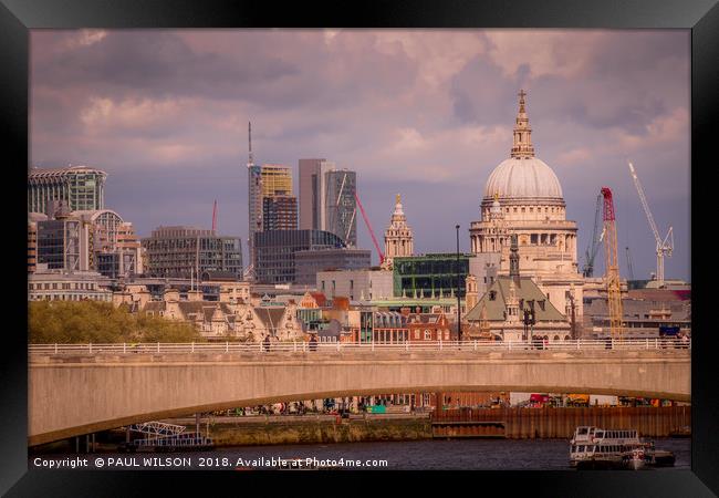 St Paul's Cathedral, London Framed Print by PAUL WILSON