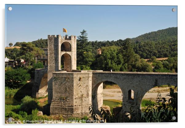 Spain, Catalonia, Besalu, bridge Acrylic by PhotoStock Israel