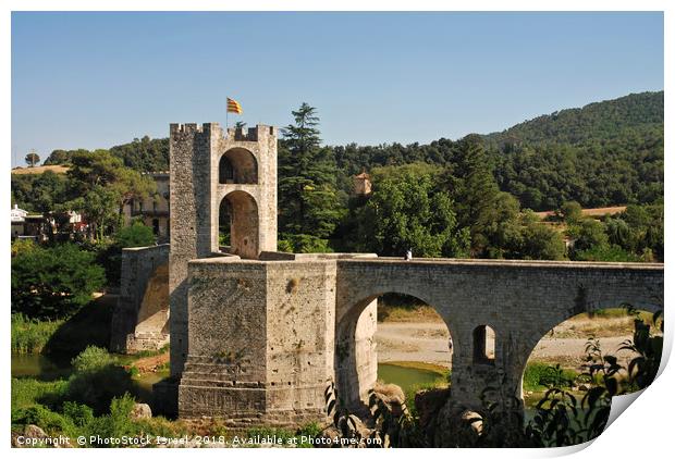 Spain, Catalonia, Besalu, bridge Print by PhotoStock Israel