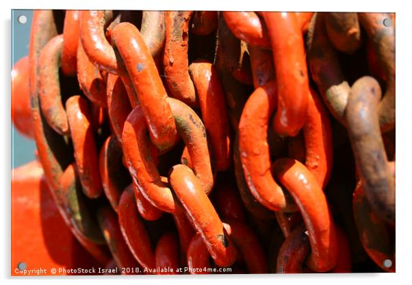 Iron chain links Acrylic by PhotoStock Israel