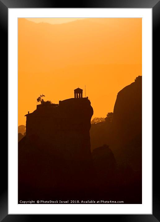 Monastery of St Nikolaous at dusk Framed Mounted Print by PhotoStock Israel