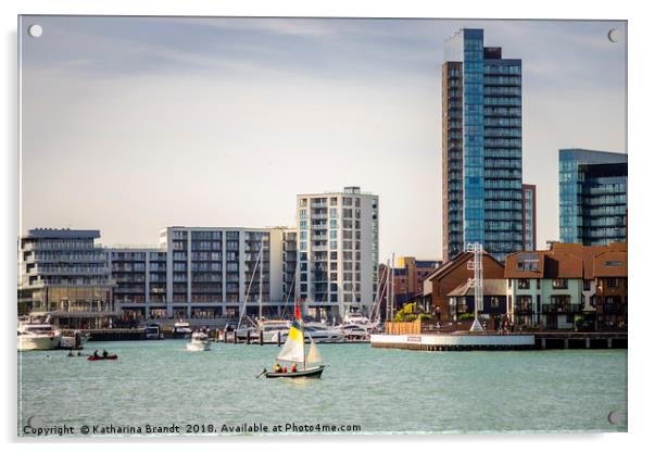 Ocean Village Marina, Southampton Acrylic by KB Photo