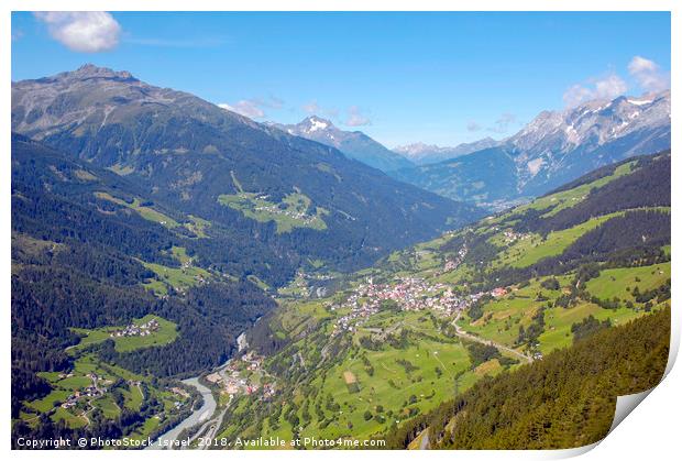 Austria, Tyrol, Kaunertal valley,  Print by PhotoStock Israel